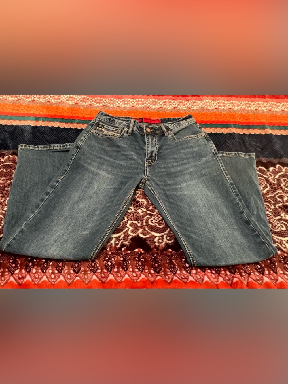 Rock & Roll Denim Double Barrel Straight Jeans 32x30 Like New
